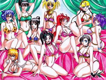 00s 10s 6+girls armpits arms_up ass avatar:_the_last_airbender avatar_legends bikini black_eyes black_hair black_lagoon bleach blonde_hair blue_eyes blue_hair breasts cleavage crossover elesa_(pokemon) fabiola_iglesias female_focus fire_emblem fire_emblem:_path_of_radiance fujibayashi_sheena fullmetal_alchemist glasses green_eyes harem headphones jadenkaiba jill_(fire_emblem) kousaka_shigure kufei lan_fan large_breasts long_hair lying mahou_sensei_negima! midriff multiple_girls navel nickelodeon nintendo one_piece open_mouth pink_eyes pokemon pokemon_bw ponytail purple_hair red_hair shijou_saikyou_no_deshi_ken&#039;ichi short_hair smile swimsuit tales_of_(series) tales_of_symphonia tashigi tier_harribel toph_beifong