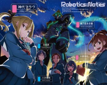 Rule 34 | 1other, 2boys, 3girls, black bow, blazer, blonde hair, blue sailor collar, blue skirt, bow, brown eyes, buttons, character name, chest bow, chuo tanegashima high school uniform, copyright name, daitoku junna, everyone, frown, fukuda tomonori, glasses, grey jacket, grey shirt, gunvarrel, hair between eyes, hair bow, hidaka subaru, high-waist skirt, holding, holding tablet pc, jacket, kidou battle gunvarrel, koujiro frau, long sleeves, miniskirt, multiple boys, multiple girls, multiple hair bows, narrowed eyes, official art, pleated skirt, red bow, robotics;notes, sailor collar, school uniform, science adventure, senomiya akiho, shirt, short hair, sidelocks, skirt, tablet pc, teeth, tongue, twintails, upper teeth only, winter uniform, yashio kaito