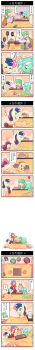 &gt;_&lt; 00s 3girls 4koma :d ^_^ absurdres air_(visual_novel) blonde_hair blue_eyes bonbon_(my_little_pony) brown_eyes clannad closed_eyes comic commentary_request crossover dango_daikazoku detached_sleeves dinosaur drinking facepalm food frog_hair_ornament fruit green_hair hair_ornament hairband hat highres jam juice_box kanon kochiya_sanae kotatsu long_hair long_image lyra_heartstrings mandarin_orange moriya_suwako multiple_4koma multiple_girls my_little_pony my_little_pony:_friendship_is_magic nontraditional_miko open_mouth pegasus pony_(animal) purple_hair seiza short_hair sitting smile snake_hair_ornament starfish stuffed_animal stuffed_toy table taiyaki tall_image touhou translation_request trembling wagashi xd xin_yu_hua_yin yasaka_kanako