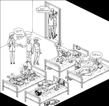 6+boys 6+girls aftersex all_fours ass blush bottomless breath crossed_arms cum cum_in_pussy cumdrip dressing embarrassed exhibitionism fellatio flustered gogocherry group_sex head_grab hetero holding_hands irrumatio kneeling kodomo_doushi korean_text loli looking_at_another looking_away lying moaning money monochrome multiple_boys multiple_girls on_back on_bed oral oversized_clothes oversized_shirt panties pants prostitution public_indecency queue sex shirt short_hair shorts shota smile socks socks_only spanking sports_uniform spread_legs sweat tank_top teacher tears text_focus translated trembling underwear unworn_clothes unworn_panties unworn_pants waiting