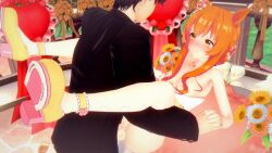 1boy 1girl 3d absurdres animal_ears animated bare_shoulders blush breasts choker chris_flandre clothed_sex cum cum_in_pussy cum_overflow flower frilled_choker frills hair_flower hair_ornament hair_over_breasts half-closed_eyes happy_sex hetero highres holding_hands horse_ears horse_girl huge_filesize interlocked_fingers kiss knees_up koikatsu_(medium) loli long_hair looking_at_another lying mayano_top_gun_(sunlight_bouquet)_(umamusume) mayano_top_gun_(umamusume) moaning nipples on_back open_mouth orange_eyes orange_hair penis petite pussy sex shoes small_breasts smile sound spread_legs sunflower tagme topless_female umamusume vaginal very_long_hair video yellow_shoes