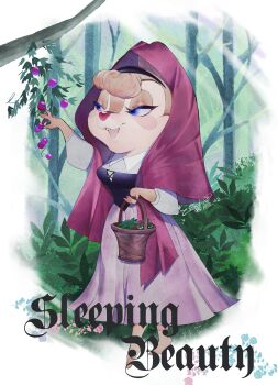 Rule 34 | 1girl, absurdres, aurora (disney), aurora (disney) (cosplay), autumn leaves, blue eyes, branch, bush, chipmunk ears, chipmunk girl, clarice (disney), company connection, copyright name, cosplay, disney, dress, eyelashes, highres, leaf, looking at viewer, mickey mouse &amp; friends, open mouth, rl10 02, sleeping beauty (disney), smile, solo, tree