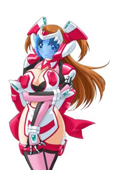 1girl armor blue_eyes breasts brown_hair cleavage game_cg gan-chan_(artist) gloves headgear helmet hitozuma_sentai_aisaiger large_breasts large_variant_set long_hair looking_at_viewer magical_girl morisaki_miku non-web_source official_art pelvic_curtain pink_thighhighs saiger_rose solo thighhighs transparent_background two_side_up variant_set