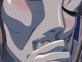 00s 1boy 1girl 2004 animated animated_gif bare_shoulders bible_black bible_black_new_testament blush brown_hair closed_eyes fellatio hair_ribbon hetero lying night night_sky oral penis ribbon saliva shin_bible_black short_twintails sky smile swimsuit tagme tan toudou_yuki twintails uncensored yoshitani_(bible_black)