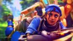 1girl 3d ana_(overwatch) animated ass bastion_(overwatch) black_hair blender_(medium) cakeofcakes gun machine overwatch overwatch_1 sound tagme weapon video