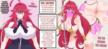 1girl @_@ absurdres ahoge alternate_costume artist_name ass belly_dancer bikini bracelet breasts butt_crack cameltoe cleavage corset curvy dancer demon_girl drevod english_text glowing glowing_eyes harem_outfit high_school_dxd highres huge_ass huge_breasts jewelry leaning_forward long_hair looking_at_viewer magic mind_control open_mouth pink_eyes pole_dancing pussy_juice red_hair revealing_clothes rias_gremory school_uniform shirt swimsuit thick_thighs thighs thong veil very_long_hair white_shirt wide_hips