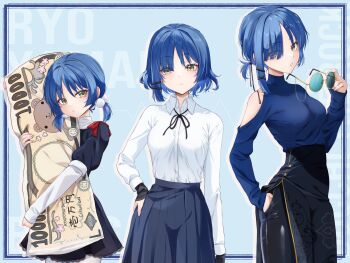 1girl aged_down aged_up alternate_breast_size_(larger) alternate_costume bocchi_the_rock! english_text highres twitter upper_body yamada_ryo yoru0409