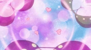 3girls animated animated_gif anime_screenshot beast_pirates_uniform breast_press breasts carrot_(one_piece) cleavage collarbone heart huge_breasts large_breasts multiple_girls nami_(one_piece) nami_(one_piece)_(onigashima) one_piece shinobu_(one_piece)