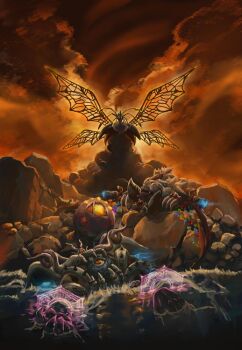 2boys 2girls artist_request creepy defeat drawcia drawcia_soul kirby&#039;s_return_to_dream_land kirby:_triple_deluxe kirby_(series) kirby:_canvas_curse kirby_super_star_ultra long_tongue magolor magolor_soul marx_(kirby) marx_soul monster multiple_boys multiple_girls nintendo no_humans queen_sectonia soul_of_sectonia spoilers tongue tongue_out trait_connection