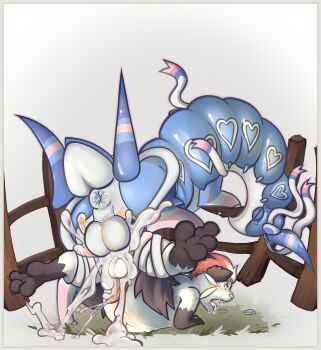 absurdres after_anal ahegao all_the_way_through animal animal_penis anus bestiality big_belly breeding_mount breeding_season cum cum_in_ass cum_inflation cum_on_ass cum_on_body cum_overflow cum_pool cum_string cumdrip excessive_cum furry gen_5_pokemon highres horse_penis huge_penis inflation large_insertion nintendo non-web_source nude oshawott penis pokemon pokemon_(creature) rolling_eyes scolipede stomach_bulge