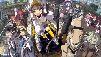 Rule 34 | 2boys, 6+girls, ahoge, anis (nikke), arm armor, armor, armored bodysuit, armored leotard, armored shoes, bandaged head, bandages, bare shoulders, beret, black armor, black bodysuit, black crown, black dress, black gloves, black hair, black tiara, blonde hair, blue eyes, blush, bodystocking, bodysuit, braid, breasts, brown hair, capelet, cecil (nikke), chime (nikke), cleavage, cloak, closed mouth, coat, colored eyelashes, commander (nikke), commentary request, counters (nikke), covered navel, cross bracelet, crossed bangs, crown, crown (nikke), detached sleeves, dorothy (nikke), dress, drill hair, earpiece, faceless, flower-shaped hair, frills, glasses, gloves, goddess of victory: nikke, green eyes, green hair, grey hair, hair between eyes, hair intakes, hair ornament, hair over eyes, hairband, harran (nikke), hat, head-mounted display, headgear, heretics (nikke), highres, hip armor, holding, horns, huge breasts, impossible clothes, impossible jacket, inherit (nikke), isabel (nikke), jacket, jellyfish, jellyfish girl, jingasa, johan (nikke), kilo (nikke), large breasts, large hat, leotard, liberalio (nikke), long braid, long hair, long sleeves, looking at viewer, mechanical arms, mechanical horns, mechanical tail, medium breasts, military jacket, military uniform, modernia (nikke), modernia (second affection) (nikke), multicolored hair, multiple boys, multiple girls, nayuta (nikke), neon (nikke), nihilister (nikke), noah (nikke), nun, official alternate costume, official alternate design, official alternate hair color, open mouth, pantyhose, papillon (nikke), pink eyes, pink hair, pioneer (nikke), print hiphighs, purple capelet, purple hair, rapi (nikke), rapi (red hood) (nikke), rapunzel (nikke), red eyes, red hair, scarlet (nikke), see-through cleavage, see-through clothes, shirt, short hair, short hair with long locks, shoulder armor, sideboob, sideless dress, single mechanical arm, skin tight, sleeves past fingers, sleeves past wrists, small breasts, smile, smug, snow white (nikke), sparkle hair ornament, split-color clothes, syope, tail, talos (nikke), thick eyelashes, thighhighs, tiara, too many drills, trombe (nikke), twintails, two-sided capelet, very long hair, visor lift, white cloak, white eyelashes, white hair, white knight (nikke), white leotard, white pantyhose, white shirt, white sleeves, yellow eyes