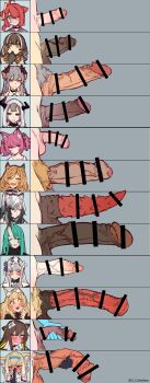 1futa 6+girls absurdres ahoge animal_ear_fluff animal_ears animal_penis arknights bar_censor bibeak_(arknights) black_gloves black_scarf blemishine_(arknights) blonde_hair blue_gloves blue_hairband blush bow breasts broken_horn brown_hair cat_ears cat_penis censored ceobe_(arknights) chart clenched_teeth closed_eyes closed_mouth comparison dog_ears dragon_horns earclip embarrassed erection fangs female_pubic_hair flower folinic_(arknights) foreskin fox_ears futanari glasses gloves green_eyes green_hair grey_background grey_hair hair_between_eyes hair_bow hair_flower hair_ornament hair_over_one_eye hairband hand_on_penis highres hood hood_up horns horse_ears horse_penis hoshiguma_(arknights) huge_penis large_breasts large_penis long_hair looking_at_viewer magallan_(arknights) mask mask_around_neck mirin_chikuwa multicolored_hair multiple_girls myrrh_(arknights) open_mouth orange_eyes own_hands_together penis penis_chart penis_grab penis_size_difference phimosis pink_hair ponytail portrait pubic_hair red_eyes red_hair saria_(arknights) scarf schwarz_(arknights) shamare_(arknights) short_hair simple_background single_glove single_horn skin-covered_horns smegma solo spiked_penis streaked_hair suzuran_(arknights) sweatdrop teeth testicles twintails two-tone_hair upper_teeth_only veins veiny_penis vulcan_(arknights) wavy_mouth white_hair yellow_eyes