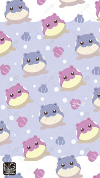 :3 alternate_color animal_focus clam_shell closed_mouth fangs gen_3_pokemon highres looking_at_viewer meme_(sleepsheep) nintendo no_humans pokemon pokemon_(creature) pokemon_focus seal_(animal) shiny_pokemon smile spheal