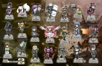 6+boys 6+girls ai_arctic_warfare akemi_homura akemi_homura_(magical_girl) assault_rifle ballistic_shield black_hair blonde_hair blue_eyes blue_hair bolt_action c4 call_of_duty captain_price charlotte_(madoka_magica) chibi drill_hair english_text explosive fn_scar folklore food gatling_gun gaz_(call_of_duty_4) general_shepherd_(modern_warfare_2) ghost_(modern_warfare_2) glasses grenade_launcher gun h&amp;k_mp5sd hair_ribbon hairband handgun hangun hat heckler_&amp;_koch helmet high-explosive_anti-tank_(warhead) highres honest_axe integral_suppressor integrally-suppressed_firearm juggernaut_(call_of_duty) kamijou_kyousuke kaname_junko kaname_madoka kaname_tatsuya kaname_tomohisa kyubey load_bearing_vest long_hair machine_gun mahou_shoujo_madoka_magica mahou_shoujo_madoka_magica_(anime) make_a_contract man-portable_anti-tank_systems medium_machine_gun miki_sayaka miki_sayaka_(magical_girl) military military_uniform minigun missile missile_launcher missile_pod multiple-barrel_gun multiple_boys multiple_girls one_eye_closed pantyhose parody pink_eyes pink_hair pocky red_eyes red_hair revolver ribbon rifle rocket-propelled_grenade rocket_(projectile) rocket_launcher rotary_machine_gun rpg rpg-7 rpg_(weapon) sakura_kyoko sakura_kyoko_(magical_girl) sandman_(modern_warfare_3) saotome_kazuko shield short_twintails shotgun sniper_rifle soap_(modern_warfare_2) soap_mactavish submachine_gun suppressor tachiwani thighhighs tnt tomoe_mami tomoe_mami_(magical_girl) twin_drills twintails ultimate_madoka underbarrel_grenade_launcher weapon wink yellow_eyes
