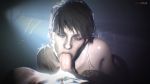 1boy 1girl 3d animated blue_eyes brown_hair deepthroat fellatio fugtrup hetero highres looking_at_viewer oral penis realistic resident_evil resident_evil_7:_biohazard uncensored video zoe_baker