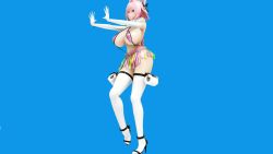1girl 3d animal_ears animated ass ass_shake astolfo_(fate) bouncing_breasts breast_expansion breasts cleavage condom condom_belt elbow_gloves exercising fate_(series) genderswap genderswap_(mtf) gigantic_breasts gloves high_heels highres huge_breasts leg_up meme nipples open_shoes pink_hair rabbit_ears slingshot_swimsuit sound swimsuit tagme thighhighs toilet_paper trolltengu used_condom video white_gloves white_thighhighs