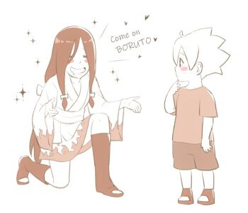 1boy 1girl boruto:_naruto_next_generations eeshin_(eishin5584) hyuuga_hanabi long_hair naruto_(series) uzumaki_boruto