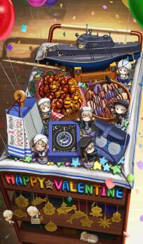 Rule 34 | akitaken (non faciem), analog clock, anchor, armband, baker nemo (fate), balloon, basket, blue-framed eyewear, bread, captain nemo (fate), captain nemo (first ascension) (fate), chocolate bread, chocolate syrup, clock, commentary, confetti, dolphin, engineer nemo (fate), english text, fate/grand order, fate (series), figure, fish, food, food request, glasses, happy valentine, jellyfish, marine nemo (fate), miniature, nautilus (fate), nemo (fate), no humans, nurse nemo (fate), octopus, official art, pocket watch, professor nemo (fate), roman numeral, round eyewear, scallop, squid, star (symbol), starfish, still life, submarine, third-party source, unworn armband, unworn eyewear, watch, watercraft, whale