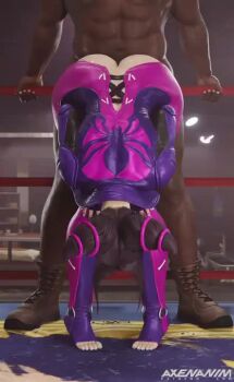 1boy 1girl 3d anal animated ass axenanim bent_over bodysuit breasts capcom dark-skinned_male dark_skin han_juri moaning nipples pussy sex sound street_fighter street_fighter_6 tagme thighs video