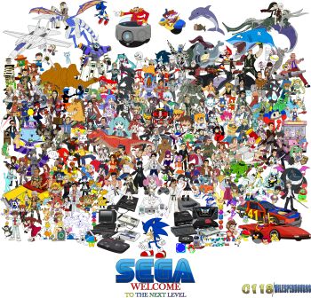 0118artist 6+boys 6+girls absolutely_everyone absurdres aigis_(persona) aircraft airplane alex_kidd alex_kidd_(character) alicia_melchiott alien_(series) alien_soldier amamiya_ren angry_birds animal_ears armband axel_stone bayonetta bayonetta_(series) beard billy_hatcher billy_hatcher_and_the_giant_egg bird black_gloves black_hair blaze_fielding blonde_hair blowing_bubble_gum blue_eyes blue_hair book bow bowtie breasts brown_hair burger captain_majima car carbuncle_(puyopuyo) cat_ears cellphone chao_(sonic) character_request chewing_gum chu_chu_rocket clock comix_zone commentary_request controller copyright_request crane_game crazy_taxi crossover dark_chao demon_(megami_tensei) devil_summoner_(series) dolphin dougi dynamite_headdy dynamite_headdy_(character) e-123_omega earl_(toejam_&amp;_earl) ecco_the_dolphin ecco_the_dolphin_(game) epsilon-eagle erica_fontaine everyone facial_hair fake_horns fingerless_gloves fish fishing_rod food game_console game_controller gekkoukan_high_school_uniform gloves grandfather_clock green_bow green_bowtie green_eyes green_hair grey_eyes grey_hair grin gun gunstar_blue gunstar_heroes gunstar_red handgun handheld_game_console hat hatsune_miku headphones helmet heterochromia highres holding holding_book holding_fishing_rod holding_gun holding_instrument holding_maracas holding_microphone holding_phone holding_sword holding_weapon horned_helmet horns instrument jack_frost_(megami_tensei) japanese_clothes jet_set_radio joe_musashi joker_(persona_5) kuma_(persona_4) majima_goro maracas matoi_(pso2) microphone money motor_vehicle multiple_boys multiple_girls musical_note mustache narukami_yu navel necktie nights_(character) nights_into_dreams orange_hair persona persona_3 persona_4 persona_5 phantasy_star phone pink_hair pulseman pulseman_(character) purple_eyes puyopuyo rappy red_bow red_bowtie red_eyes red_gloves red_hair ristar ristar_the_shooting_star ryuu_ga_gotoku_(series) sakura_taisen samba_de_amigo satan_(puyopuyo) schezo_wegey school_uniform seaman seaman_(game_character) sega sega_32x sega_dreamcast sega_dreamcast_(sega_hard_girls) sega_game_gear sega_master_system sega_mega_drive sega_mega_drive_(sega_hard_girls) sega_saturn sega_saturn_(sega_hard_girls) sega_shirou segata_sanshirou selvaria_bles senjou_no_valkyria_(series) shadow_the_hedgehog shared_speech_bubble shinguuji_sakura shinobi_(game) shinonome_hatsuho shiomi_kotone sketch_turner smile sonic_(series) speech_bubble spoken_musical_note spray_can streets_of_rage striped_clothes striped_necktie stuffed_animal stuffed_fox stuffed_toy sunglasses super_monkey_ball sword tails_(sonic) the_ooze toejam_&amp;_earl toejam_(toejam_&amp;_earl) translation_request transparent_background twintails v virtua_fighter vocaloid weapon welkin_gunther white_gloves white_hair wings xenomorph yasogami_school_uniform