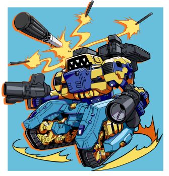 armored_core armored_core_vi:_fires_of_rubicon chatty_stick_(armored_core_6) dual_wielding highres holding mecha mecha_focus military_vehicle missile_pod missiles motor_vehicle no_humans robot rocket_launcher tank weapon