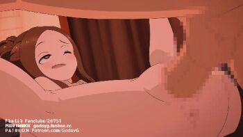 1boy 1girl animated animated_gif anus brown_eyes brown_hair censored felipe_godoy hetero karakai_jouzu_no_takagi-san loli mosaic_censoring sex swimsuit tagme takagi-san