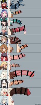 1futa 6+girls absurdres aciddrop_(arknights) ahoge animal_ear_fluff animal_ears animal_penis arknights bar_censor bear_ears black_hair blue_eyes blue_poison_(arknights) blush breasts brown_eyes brown_hair censored chart chastity_cage checkered_clothes checkered_scarf clitoris closed_mouth condom condom_on_penis deepcolor_(arknights) dusk_(arknights) earrings embarrassed erect_clitoris erection female_pubic_hair fingerless_gloves flaccid foreskin futanari glasses gloves grani_(arknights) green_eyes green_hair grey_background grey_hair hair_between_eyes hair_over_one_eye hat highres hood hood_up horns horns_through_headwear horse_ears horse_penis huge_penis jewelry large_breasts large_penis long_foreskin long_hair looking_at_viewer mirin_chikuwa multiple_girls open_mouth orange_eyes pallas_(arknights) penis penis_chart penis_size_difference phimosis pink_hair platinum_(arknights) pointy_ears ponytail precum pubic_hair pussy red_eyes red_hair rosa_(arknights) rosmontis_(arknights) scarf shining_(arknights) small_penis solo tentacles testicles used_condom used_condom_on_penis veins veiny_penis vermeil_(arknights) vigna_(arknights) white_hair yellow_eyes