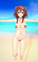 3d animated artist_request beach bikini collar female_focus hololive inugami_korone koikatsu_(medium) micro_bikini source_request swimsuit tagme video virtual_youtuber