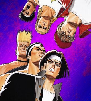 6+boys andy_bogard goro_daimon joe_higashi kusanagi_kyou male_focus multiple_boys nikaidou_benimaru terry_bogard the_king_of_fighters