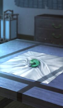 Rule 34 | andon, chocolate river no sono saki ni, commentary request, fate/grand order, fate (series), indoors, light particles, magatama, no humans, object focus, official art, still life, tatami, third-party source, xxxxay