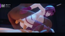 1girl 2boys 3d akt_(filtration) anal animated bed bedroom breasts double_penetration glasses group_sex honkai:_star_rail honkai_(series) kafka_(honkai:_star_rail) large_breasts long_hair lowres mmf_threesome multiple_boys nipples nude purple_eyes purple_hair sex sex_from_behind sound tagme threesome video