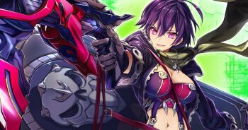assassin dark gun kamihime_project pistols purple_hair thanatos weapon
