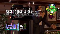 3d 3girls 6+boys animated audible_music bar_(place) black_hair cutscene dancing disco_ball eyepatch formal_clothes headband kappa karaoke majima_goro multiple_boys multiple_girls music music_video ponytail quick_time_event roller_skates ryuu_ga_gotoku_(series) ryuu_ga_gotoku_0 screencap skates sound suit video video_game_screencap