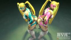 20s 2girls 3d alternate_color animated artist_name ass ass-to-ass back bent_over blonde_hair blue_eyes blueversusred boots breasts capcom domino_mask eye_mask female_focus frills green_leotard grinding hands_on_thighs huge_ass indoors interior knee_pads large_breasts leotard logo long_hair looking_back looping_animation mask multiple_girls muscular muscular_female patreon_logo patreon_username pink_leotard player_2 rainbow_mika revealing_clothes rubbing source_filmmaker_(medium) standing street_fighter street_fighter_v toned toned_female twintails video watermark web_address white_footwear wrestler wrestling_mask wrestling_outfit wrestling_ring yuri