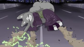 :&gt; akira_slide animal_ears electricity fox_ears fox_tail highres japanese_clothes kimono long_hair long_sleeves looking_at_viewer mansion_fox_(yanaiba_(shishamohurai)) meme multiple_tails obi original road sash sketch sleeves_past_fingers sleeves_past_wrists tabi tail what yanaiba_(shishamohurai)