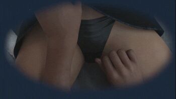 1boy 1girl 3d animated animated_gif black_panties close-up clothing_aside no_mercy panties panties_aside pussy thighs uncensored underwear