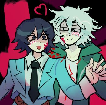 #komatagas #love #nagitalmie #selfship artist_self-insert bad_source danganronpa_(series) danganronpa_2:_goodbye_despair highres komaeda_nagito nagito oc_x_canon