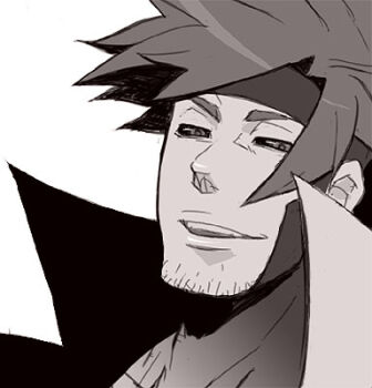 bantrain facial_hair gambit lowres male_focus marvel simple_background sketch stubble togatsuko x-men