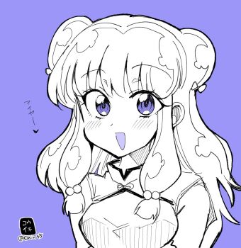 Rule 34 | 1girl, bell, cain45, chinese clothes, commentary request, double bun, hair bell, hair bun, hair ornament, long hair, looking at viewer, ranma 1/2, shampoo (ranma 1/2), sidelocks, solo