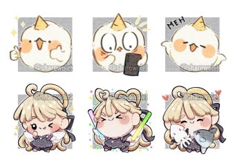 Rule 34 | > <, 1girl, :>, ;p, above-cleavage cutout, ahoge, animal focus, animalization, biyoo (omniscient reader's viewpoint), black dress, blonde hair, blush, clothing cutout, commentary, double thumbs up, dress, english commentary, fish, glowstick, halo, halo behind head, heart, heart ahoge, heart halo, holding, holding glowstick, holding phone, holding stuffed toy, kim dokja, long hair, multiple views, ocean sunfish, omniscient reader's viewpoint, one eye closed, phone, sharowolet, shrugging, squid, stuffed animal, stuffed toy, surprised, thumbs up, tongue, tongue out, uriel (omniscient reader's viewpoint), very long hair, white wings, wings, yoo joonghyuk