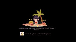 1girl 2boys angelyeah animated beach black_hair blonde_hair blunt_bangs breasts breasts_out clone clothed_female_nude_male covered_erect_nipples cum cum_in_mouth double_handjob ejaculation fellatio grabbing_another's_breast groping group_sex handjob highres hyuuga_hinata large_breasts licking long_hair multiple_boys naruto:_the_last naruto_(series) nipples nude one-piece_swimsuit oral outdoors palm_tree penis precum pubic_hair public_indecency swimsuit tree uncensored uzumaki_naruto video white_eyes