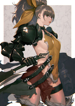 1girl absurdres expressionless groin highres kyo_(kuroichigo) looking_at_viewer tagme weapon