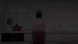 Rule 34 | 1boy, 1girl, animated, chopping, cooking, cooking pot, from behind, fujiwara mitsue, highres, ikusei, indoors, sound, tagme, video