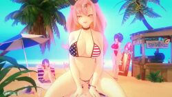 1boy 3d 3girls american_flag american_flag_bikini american_flag_print animated artist_name beach beach_chair beach_umbrella bikini bikini_bottom_aside blue_sky bouncing_breasts breasts choker clothing_aside cowgirl_position cum cum_in_pussy ejaculation ellen_joe flag_print flag_print_bikini giddora girl_on_top glasses_on_head hair_ornament hairdressing hentaudio hetero large_breasts looking_at_viewer lying moaning multiple_girls navel nicole_demara on_back one-piece_swimsuit outdoors palm_tree penis pink_hair pov pov_crotch print_bikini public_indecency red_one-piece_swimsuit sex sky sound spread_legs straddling sunglasses sunglasses_on_head swimsuit swimsuit_aside tagme tree two_side_up umbrella vaginal video vixxenva zenless_zone_zero zhu_yuan