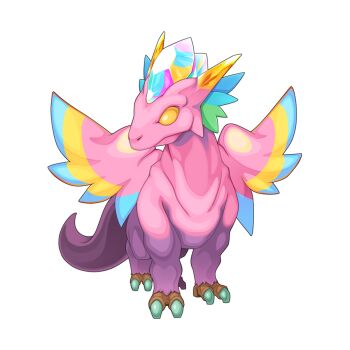 chibi chibi_only floral_pegasus full_body gem monster no_humans official_art pegasus ragnarok_online simple_background solo transparent_background yuichirou