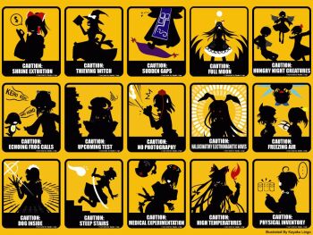 Rule 34 | ..., 6+girls, :d, ^^^, ahoge, animal ears, antennae, artist name, book, camera, caved (touhou), chinese text, cirno, crescent, daiyousei, dollar sign, english text, everyone, ex-keine, fire, fujiwara no mokou, full moon, gap (touhou), glowing, glowing eyes, hakurei reimu, hard-translated, hat, hitodama, horn ornament, horn ribbon, horns, izayoi sakuya, jpeg artifacts, kamishirasawa keine, kayaku lingo, keroro, keroro gunsou, kirisame marisa, konpaku youmu, konpaku youmu (ghost), letty whiterock, mind control, moon, morichika rinnosuke, moriya suwako, multiple girls, mystia lorelei, o o, open mouth, outstretched arms, patchouli knowledge, rabbit ears, reisen udongein inaba, ribbon, rumia, shameimaru aya, sharp teeth, sign, silhouette, smile, spread arms, squiggle, stairs, sweatdrop, sword, syringe, teeth, third-party edit, tokin hat, touhou, upside-down, wand, warning sign, weapon, wings, wriggle nightbug, yagokoro, yagokoro eirin, yakumo ran