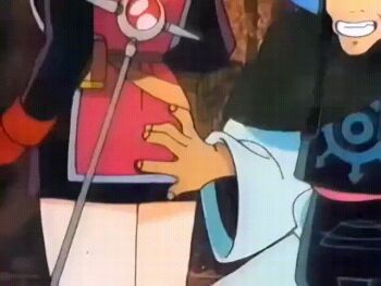 1boy 1girl age_difference angry animated animated_gif annoyed ass dragon_quest dragon_quest_dai_no_daibouken grabbing_another's_breast grabbing_from_behind grin groping hand_on_another's_ass looking_at_another maam matoriv matoriv_(dai_no_daibouken) pervert sexual_harassment skirt smile spanked spanking