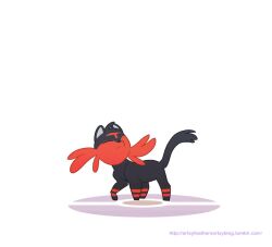 animated claws closed_eyes closed_mouth colored_sclera commentary english_commentary evolution fangs fire furry gen_7_pokemon green_eyes incineroar jumping kressent_rhodes licking licking_paw licking_self litten looking_at_viewer nintendo poke_ball_symbol pokemon pokemon_(creature) smile standing surprised tagme teeth tongue tongue_out torracat transformation tumblr_username video white_background yellow_sclera