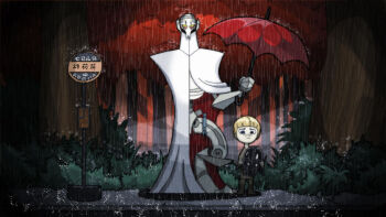 anakin_skywalker blonde_hair bus_stop clone_wars cosplay crossover darth_vader energy_sword general_grievous helmet japanese_text lightsaber parody rain star_wars star_wars:_the_clone_wars_(2008_tv_series) studio_ghibli sword tonari_no_totoro totoro_bus_stop weapon