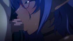 1boy 1girl 2020 20s animated ass black_hair breasts bulge bunnywalker censored choker collarbone cum cum_in_mouth cum_in_throat dark-skinned_female dark_elf dark_skin delva_celebrian dress_shirt ejaculation elf erection erection_under_clothes fellatio glasses gradient_hair hetero huge_ass huge_breasts large_breasts miniskirt mosaic_censoring multicolored_hair office_lady oral pencil_skirt penis pinky_out pointy_ears purple_hair red-framed_eyewear red_eyes seiza shirt short_hair sitting skirt solo_focus sound t-rex_(animation_studio) tagme thighhighs video wavy_hair white_shirt yellow_eyes youkoso!_sukebe_elf_no_mori_e